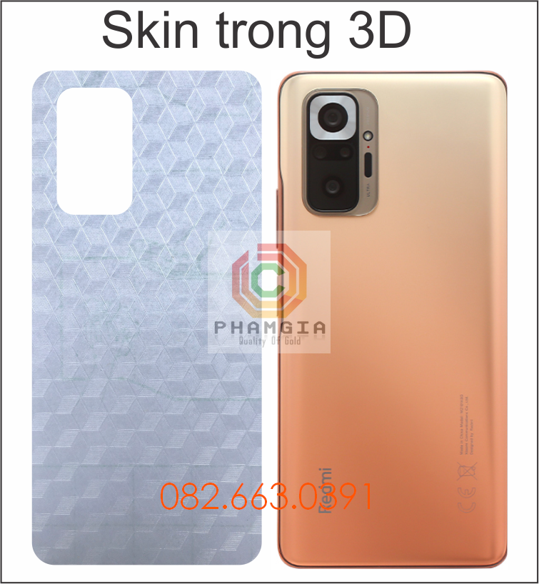 Miếng dán mặt lưng skin carbon Xiaomi Redmi Note 10 / Note 10s / Note 10 Pro (2021)
