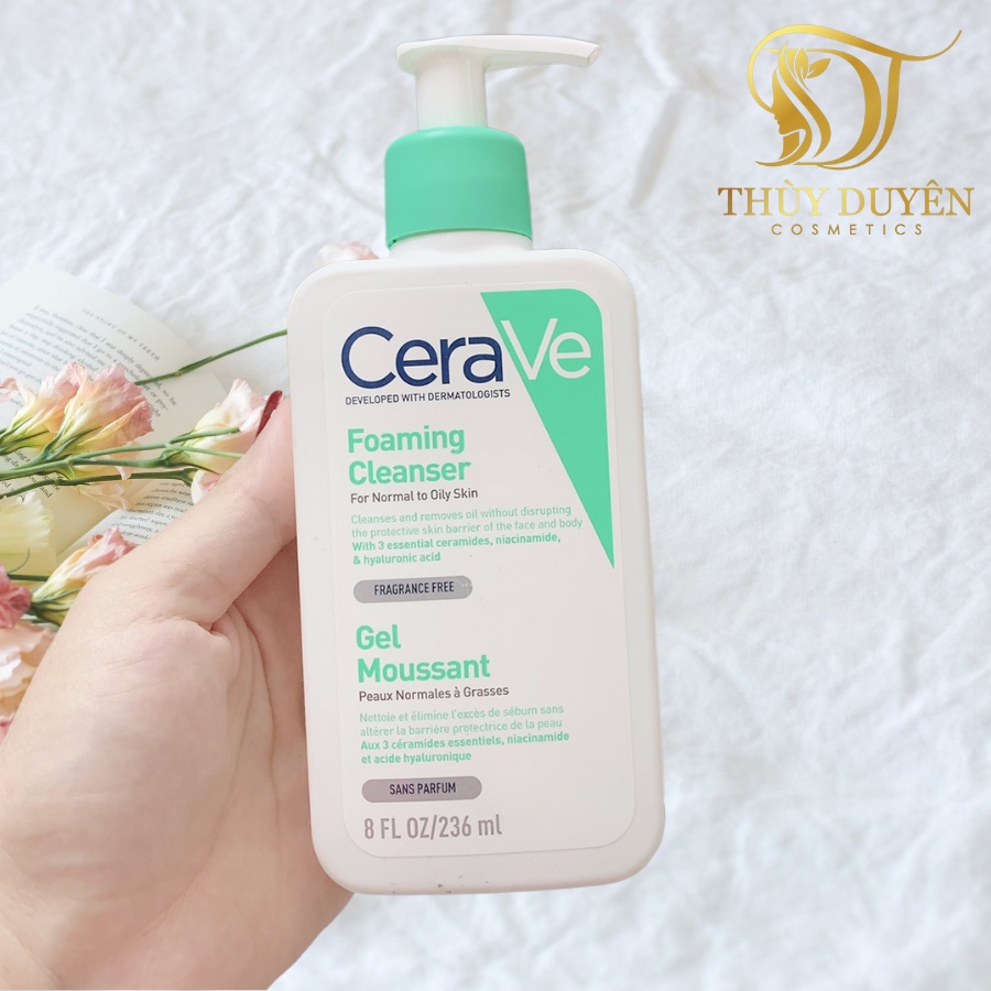 Sữa Rửa Mặt Cerave Foaming Facial Cleanser 236Ml Pháp