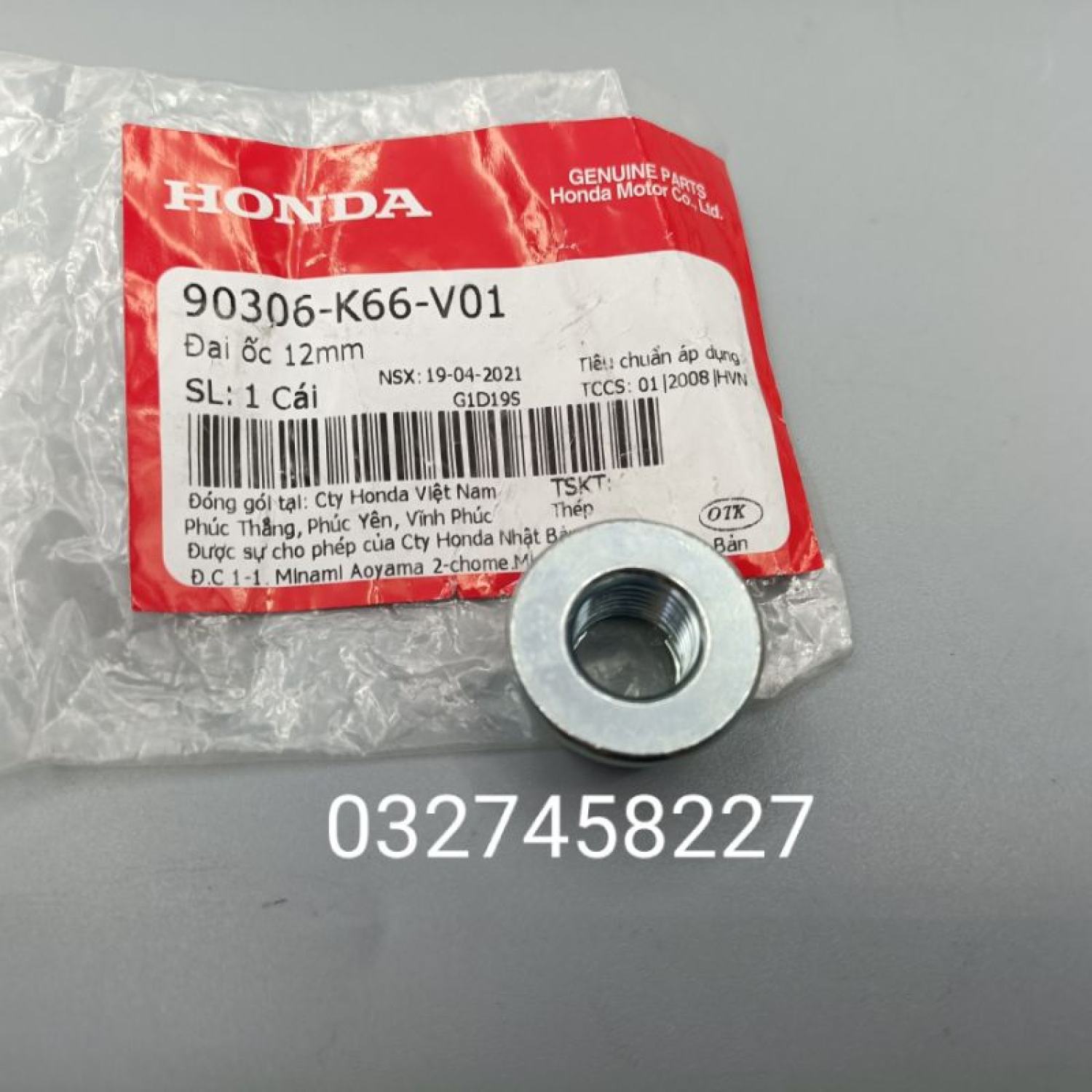 Ốc, tán 12mm bắt cốt đùm, bánh DREAM, WAVE, FUTURE... zin Honda
