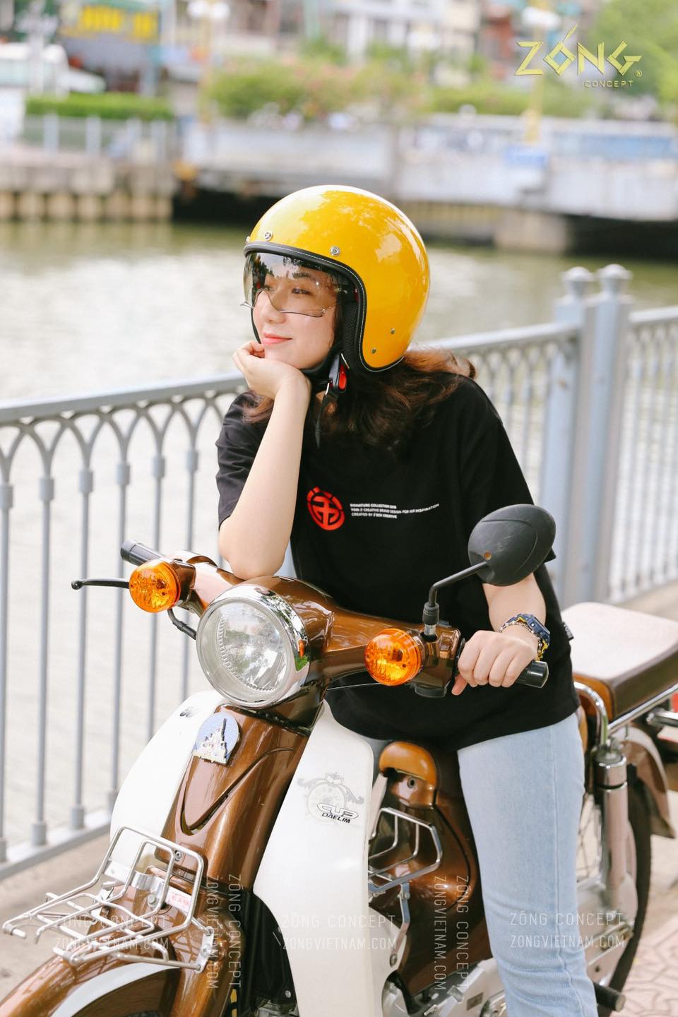 Mũ Bảo Hiểm 3/4 Sunda 388 Kính Âm