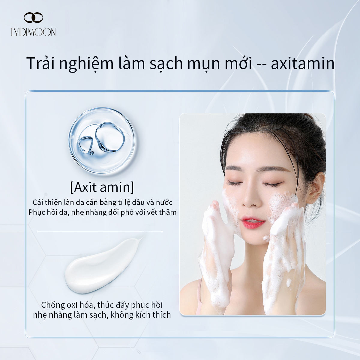 Sữa rửa mặt 3 ngày xóa mụn sữa rửa mặt trắng da sữa rửa mặt nam kiểm soát dầu xóa mụn làm trắng  thu nhỏ lỗ chân lông tẩy tế bào chết