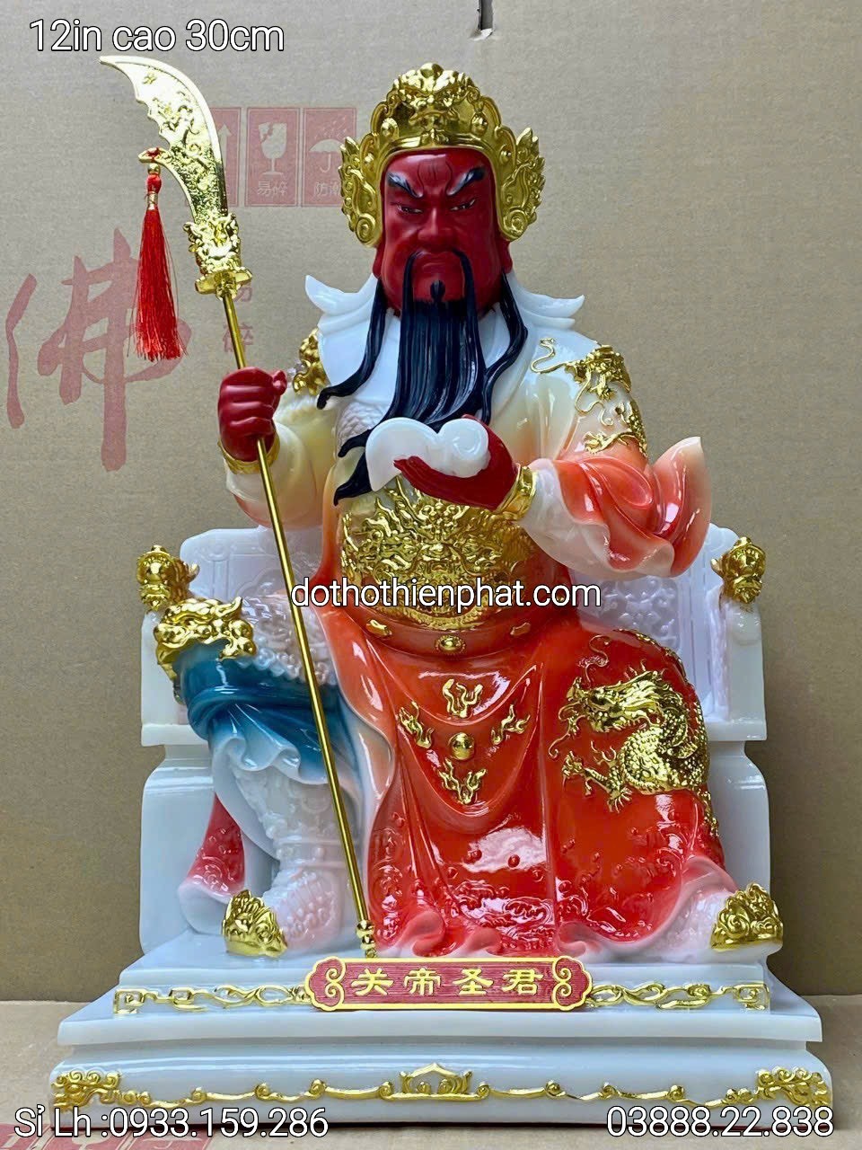 Tượng quan công đá hàng nhập loại 1 sỉ lh