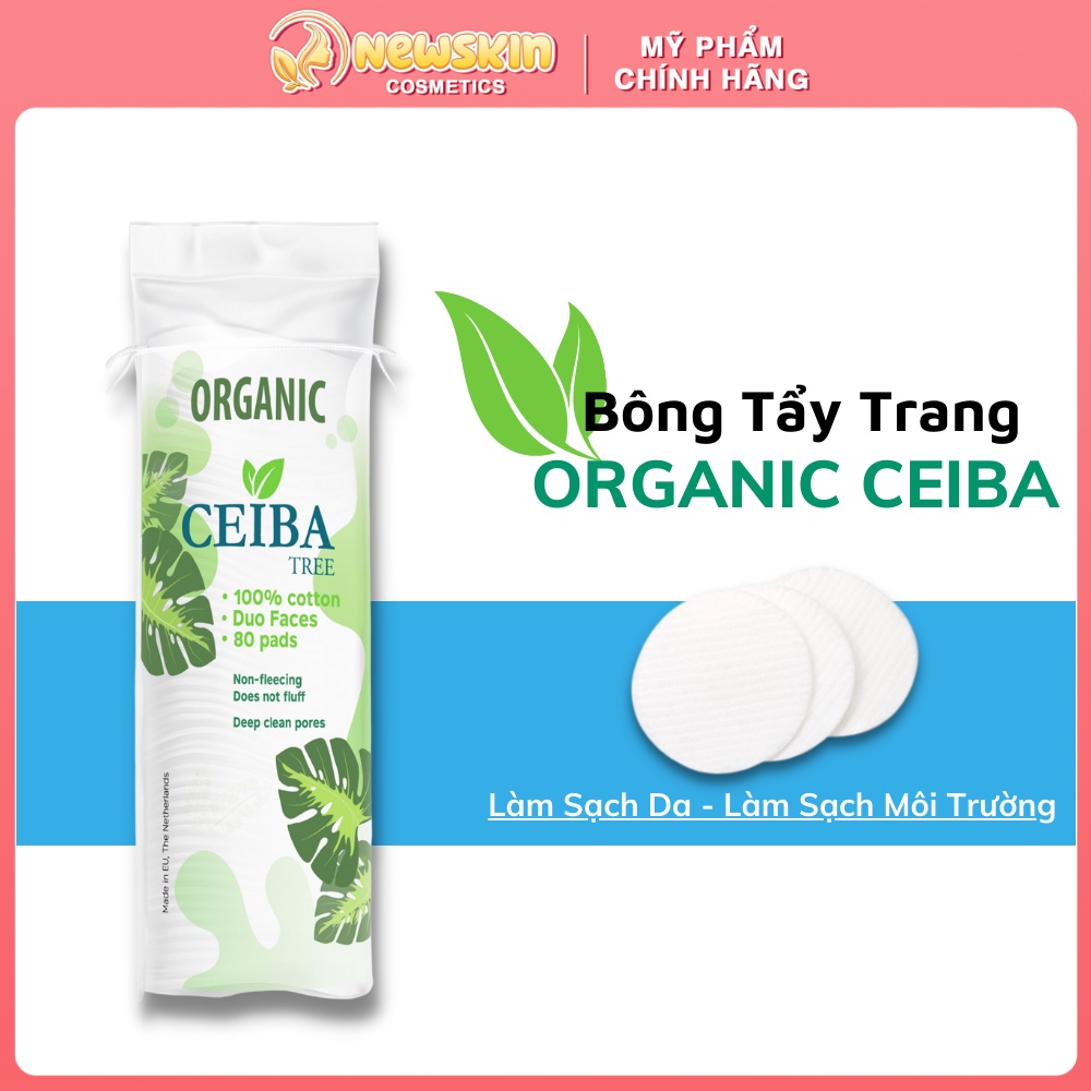 Bông tẩy trang organic ceiba 80 miếng