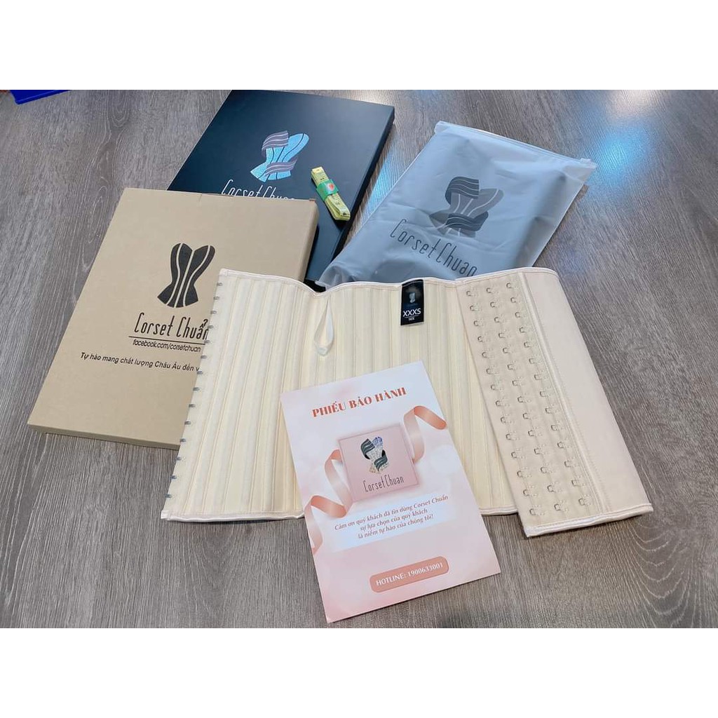 Đai nịt bụng Corset Chuẩn Hong Kong - Màu da
