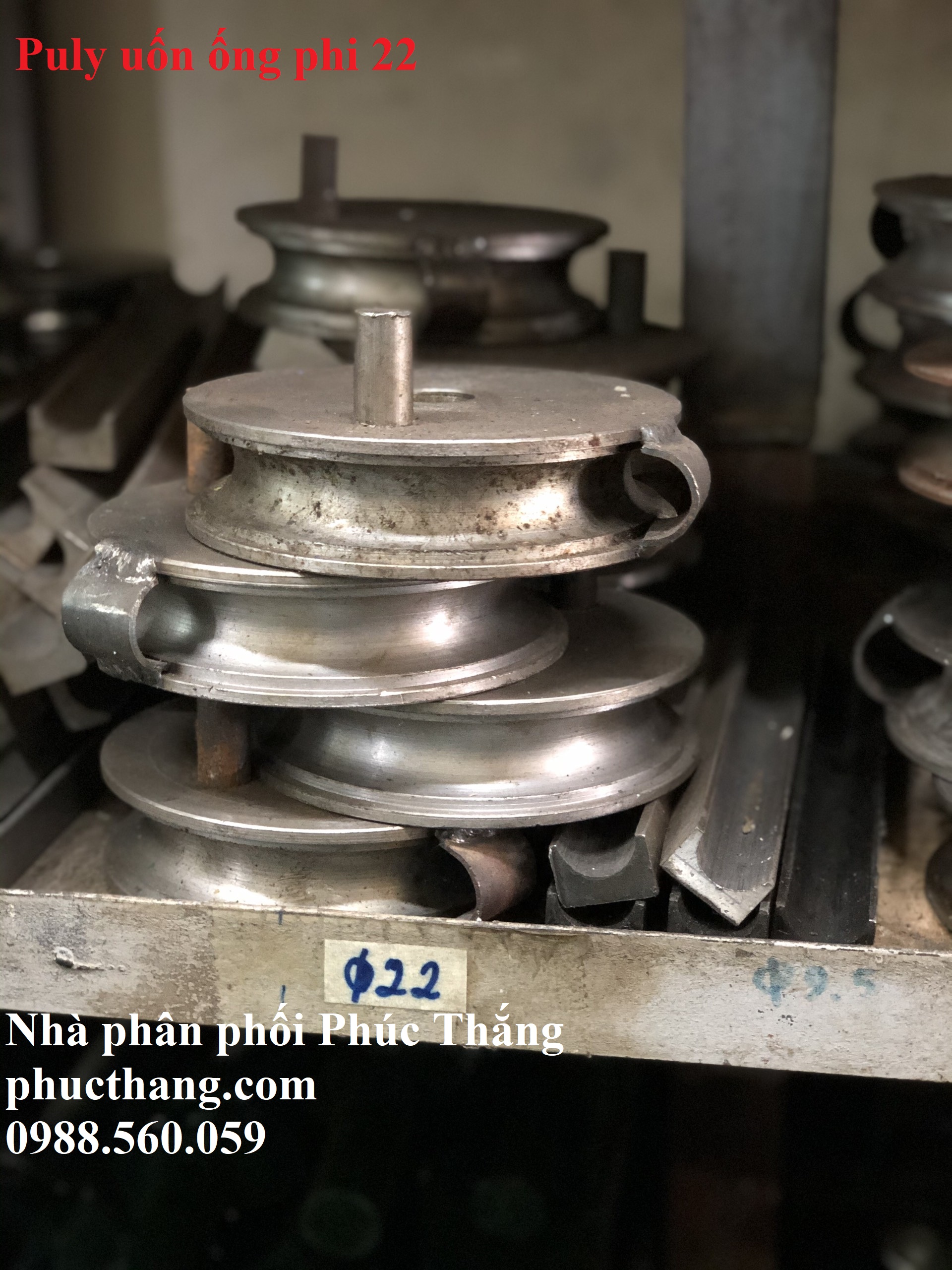 Puly uốn ống phi 22 - Vam uốn ống hộp