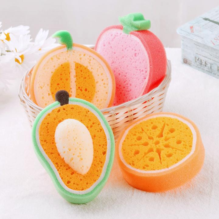 Combo 2 miếng rửa chén mút xốp trái cây chống trầy nồi chảo
