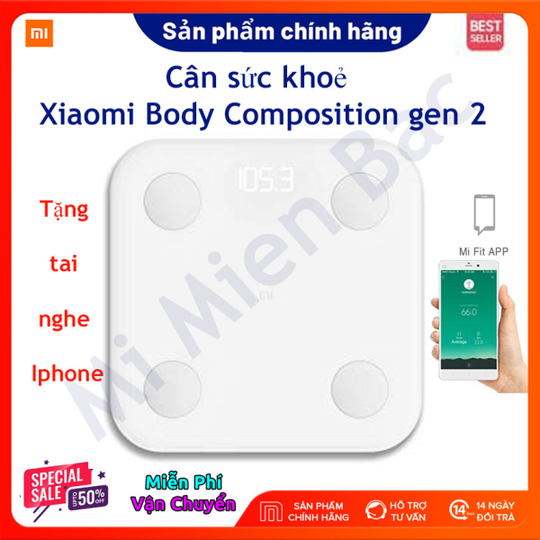 [TẶNG TAI NGHE IP] Cân Thông Minh Xiaomi Body Fat 2 (Mi Body Composition Scale 2) Phân Tích 13 Chỉ Số Sơ Thể, Bản Quốc Tế 2020 Tiếng Việt - BH 6 Tháng – Mi Miền Bắc nhập khẩu