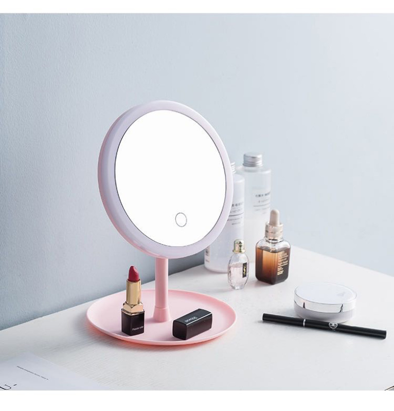 [CÓ ĐÈN LED] Gương trang điểm có đèn LED tròn cảm ứng 3 chế độ sáng, Gương trang điểm - Gương cảm ứng phụ kiện làm đẹp cho các chị em ( Màu Ngẫu Nhiên)