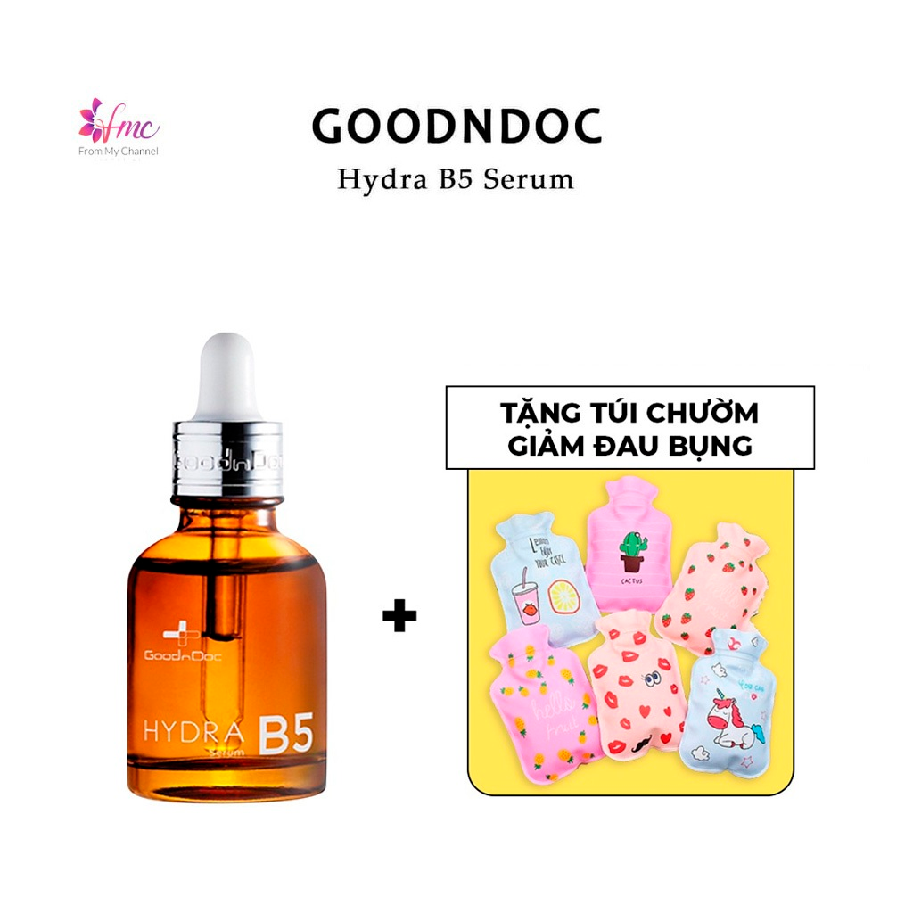 [MUA 1 TẶNG 1] Tinh Chất Phục Hồi Da GoodnDoc Hydra B5 Serum 30ml + Tặng 1 túi chườm giảm đau bụng
