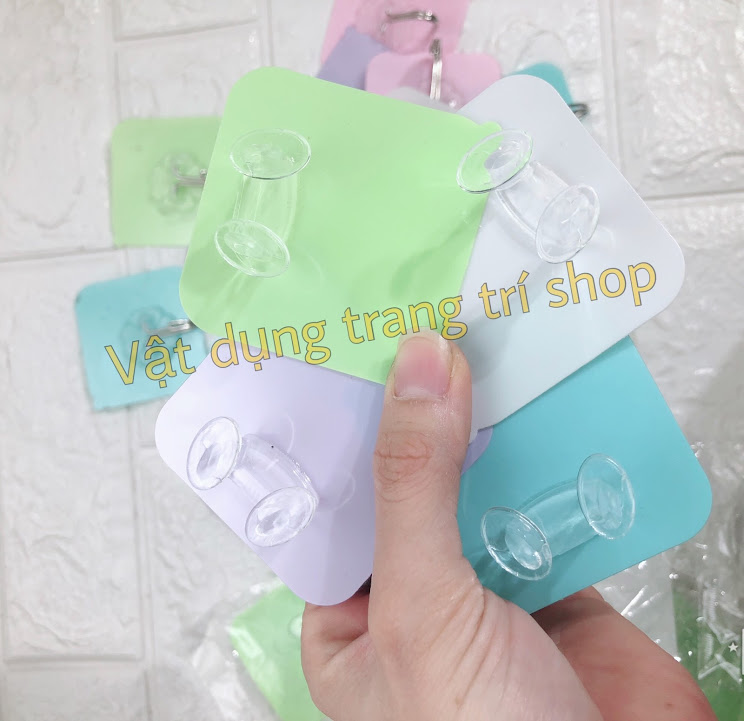 Bộ 300 Móc Dán Tường Siêu Dính Nhiều Màu