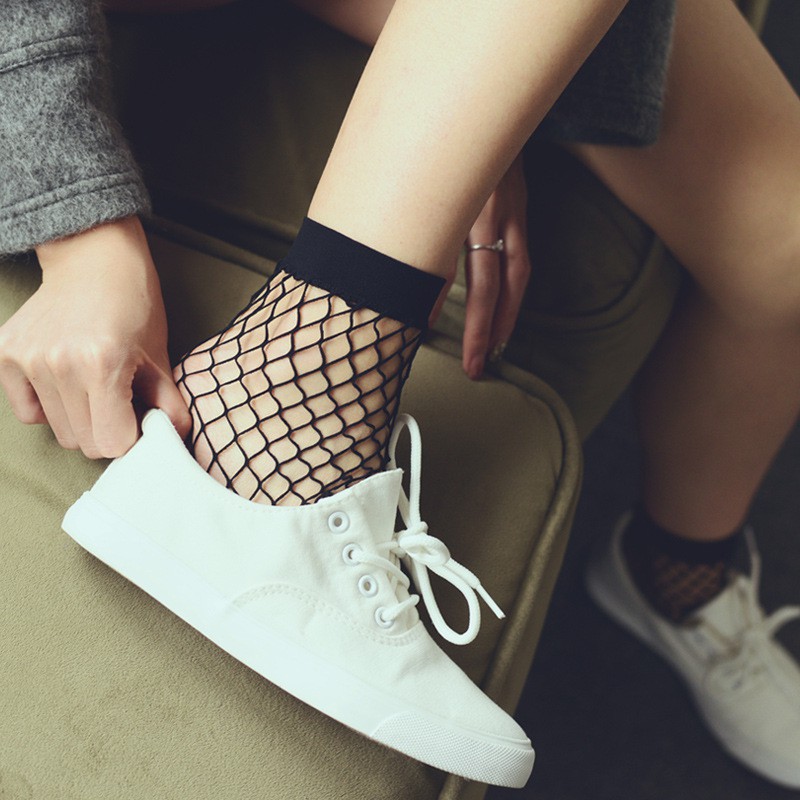 Tất chân lưới ngắn Hàn Quốc Fishnet
