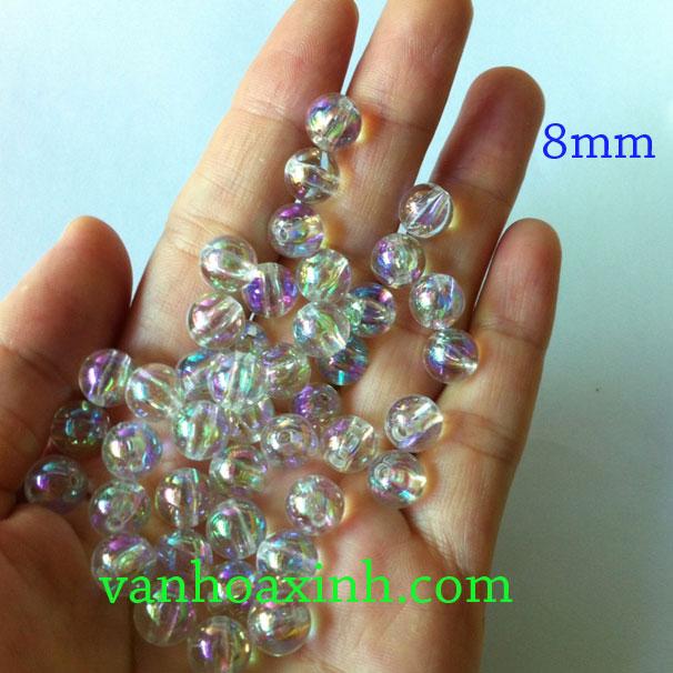 Hạt cườm nhựa acrylic trong (cừ) 4-8mm (chọn size)