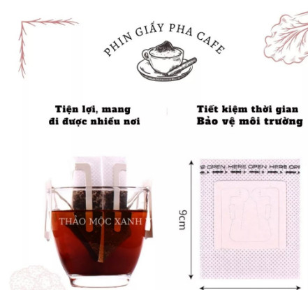 50 Phin giấy cà phê, túi lọc cà phê, phin pha cà phê đi du lịch PCP01