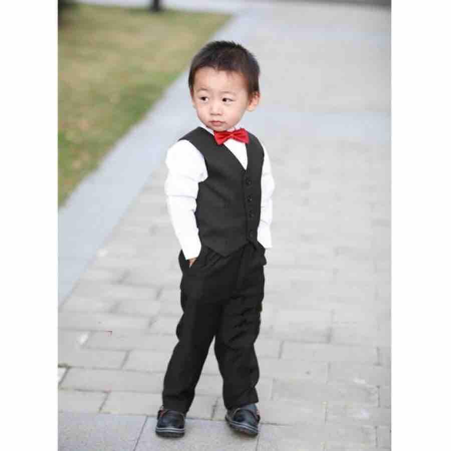 Bộ gile âu công tử cho bé trai  - Đen