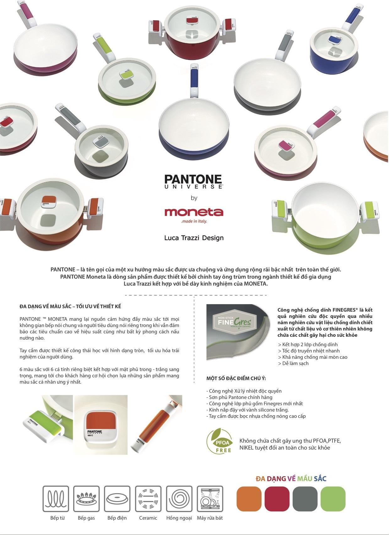 Nồi Moneta Pantone 24cm màu xanh