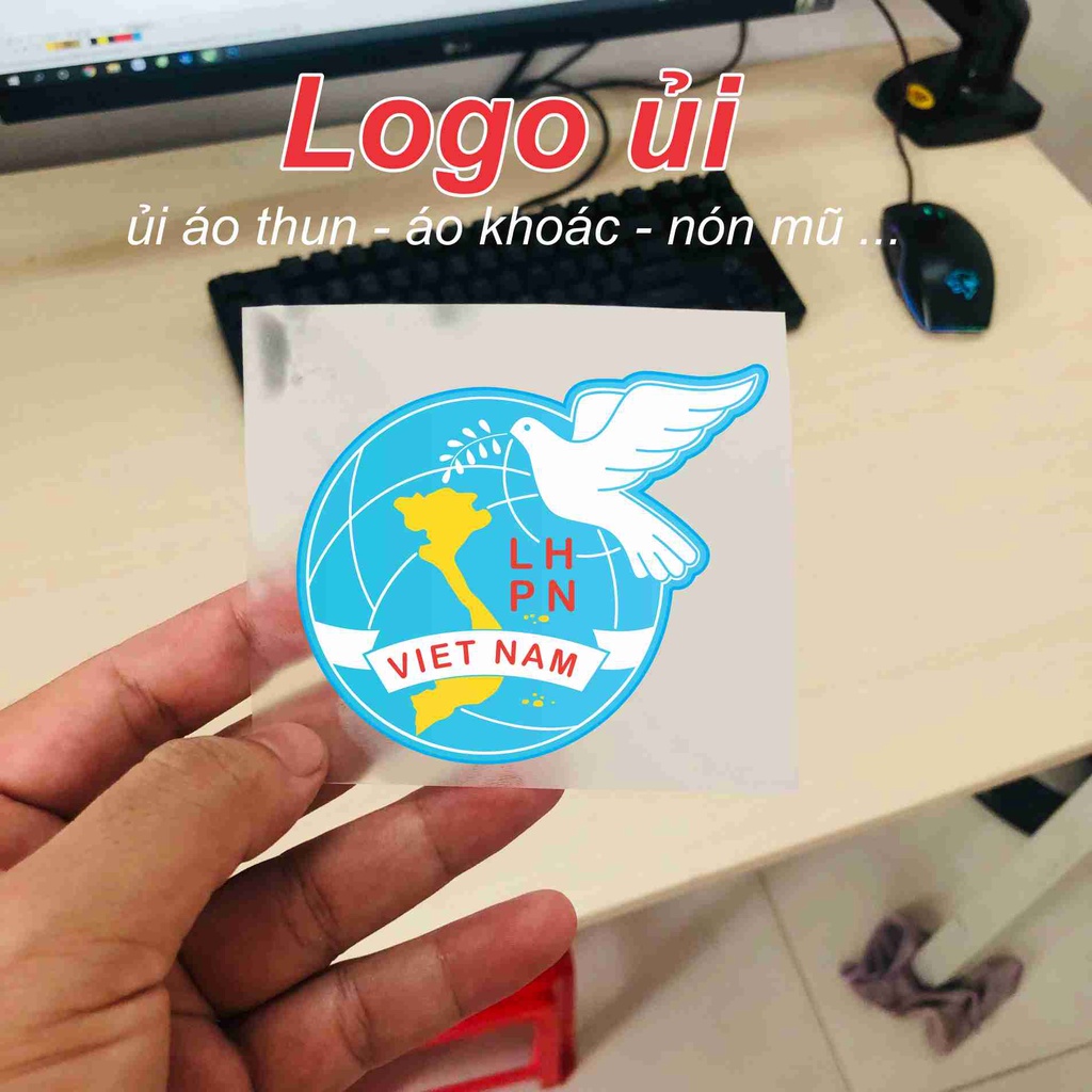 Logo hội liên hiệp phụ nữ ủi áo đồng phục - kích thước 3cm