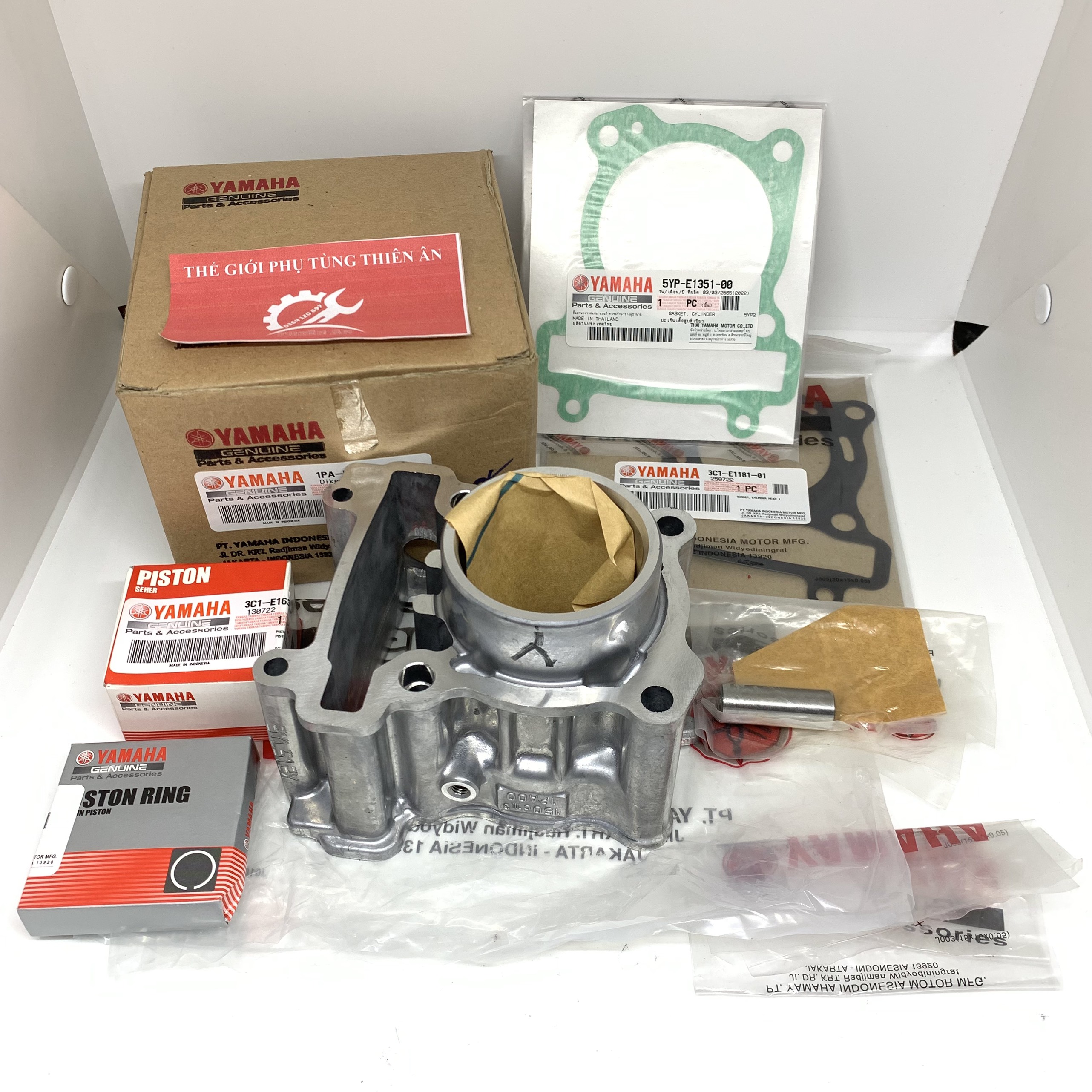 Bộ nòng piston bạc fz 150 1pa, vision gắn exciter 150 , zin chính hãng yamaha indonesia - pt thiên ân
