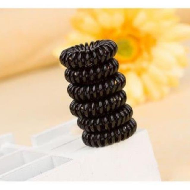 5 Sợi Cột tóc lò xo đen nhỏ 3cm lẻ 1 cái
