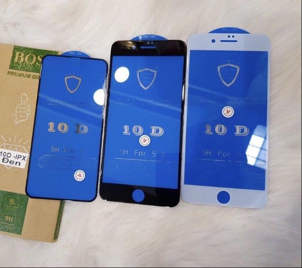 Kính Cường Lực Iphone 10D Mới Nhất Full Màn Cho Iphone 6 6s 6Plus 6sPlus 7plus 8Plus X