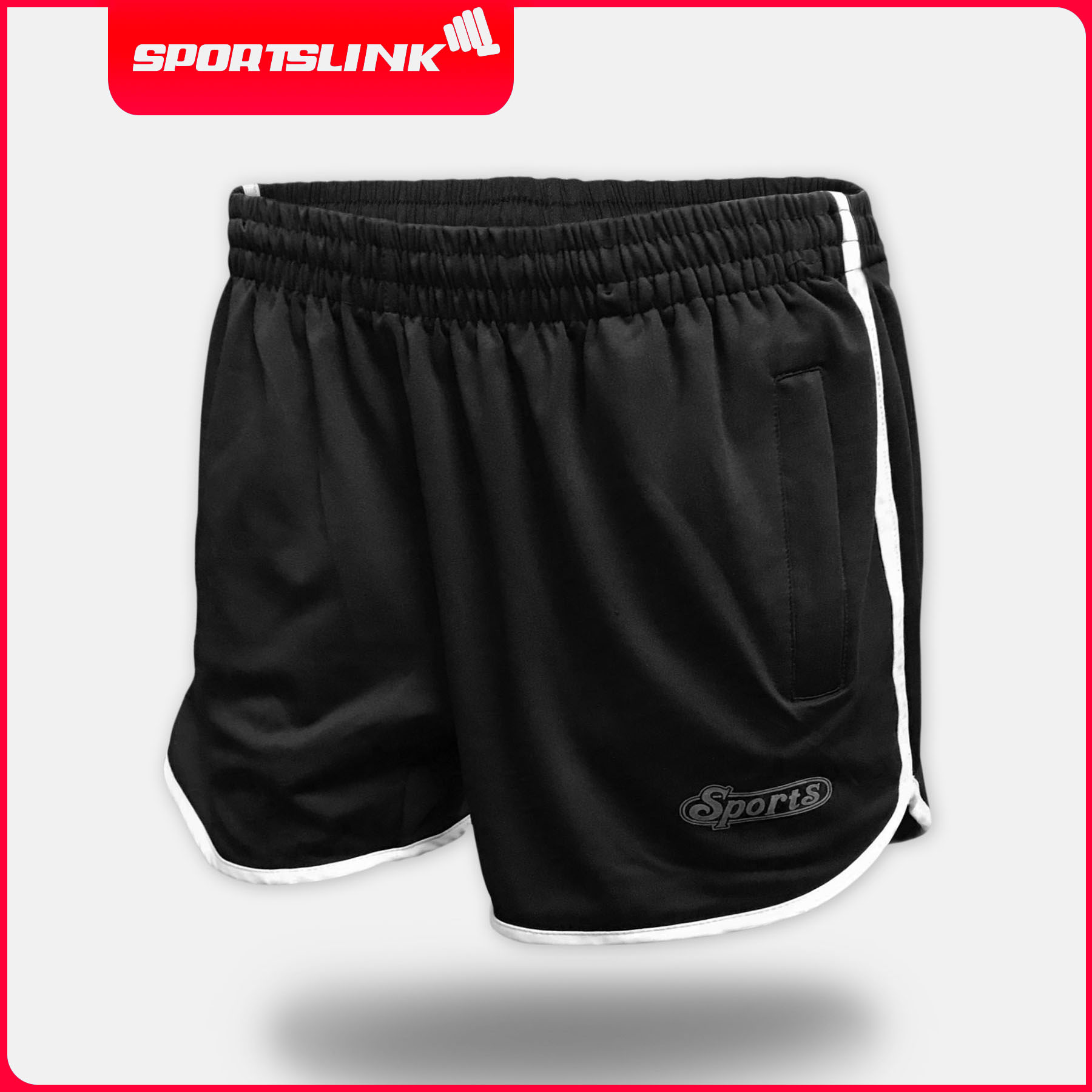 Quần Short Thun Thể Thao Viền Trắng Unisex Sportslink