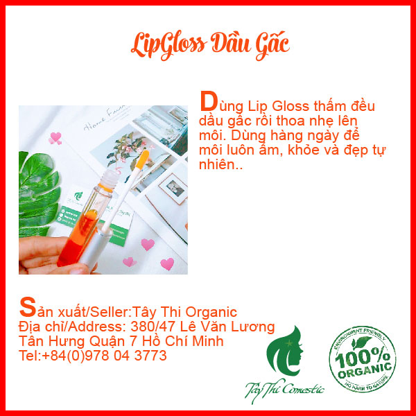 Lip Gloss Dầu Gấc Dưỡng Môi