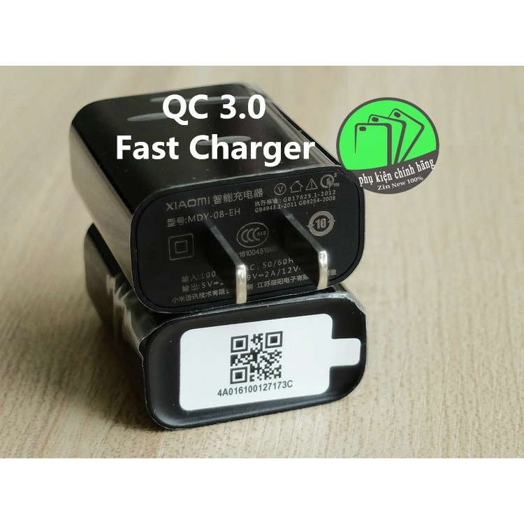 Củ sạc và Cáp sạc nhanh Xiaomi (Quick Charge 3.0) MDY-08-EH, MDY-08-EF Chuẩn Zin-BH 12 Tháng