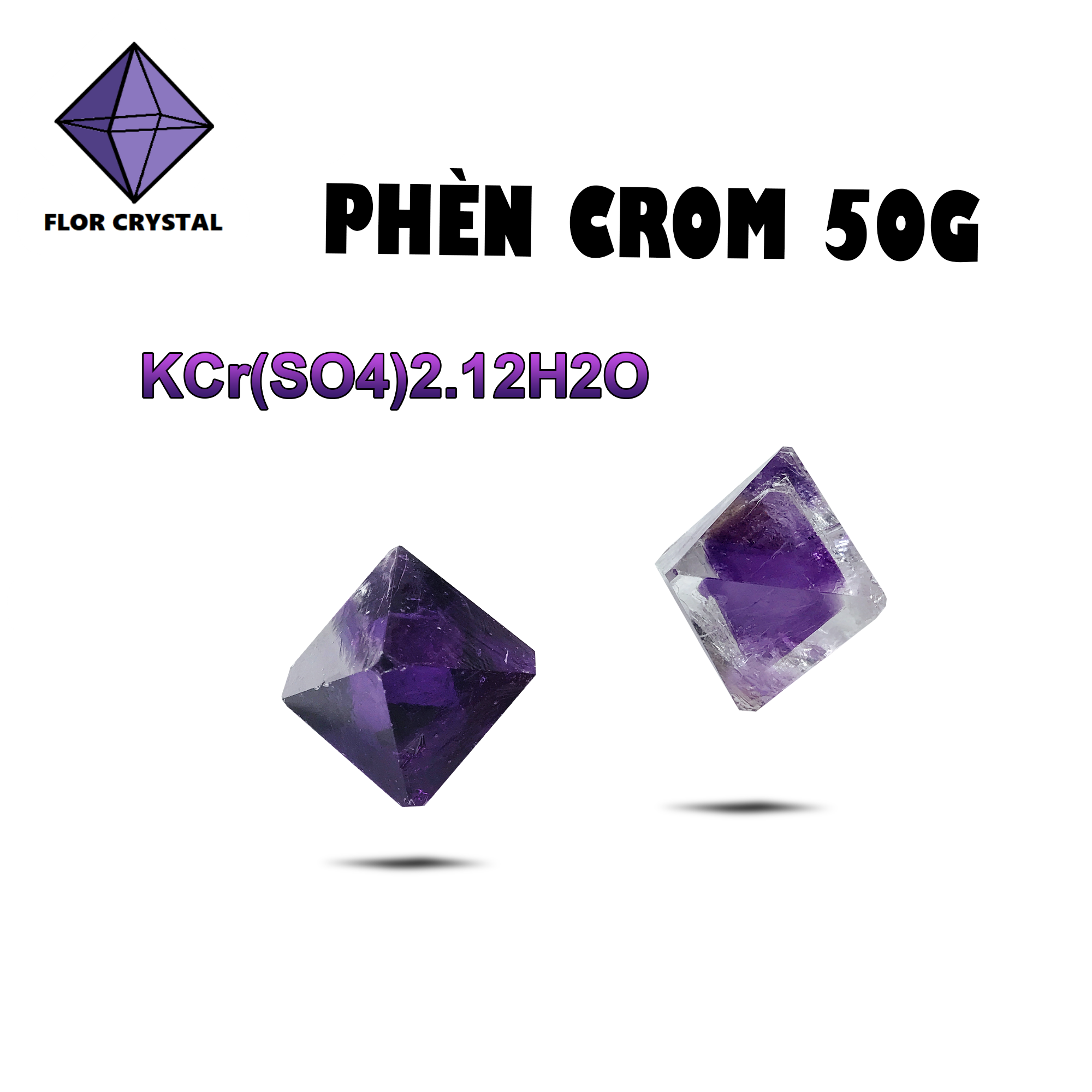 Phèn crom tinh khiết nuôi tinh thể