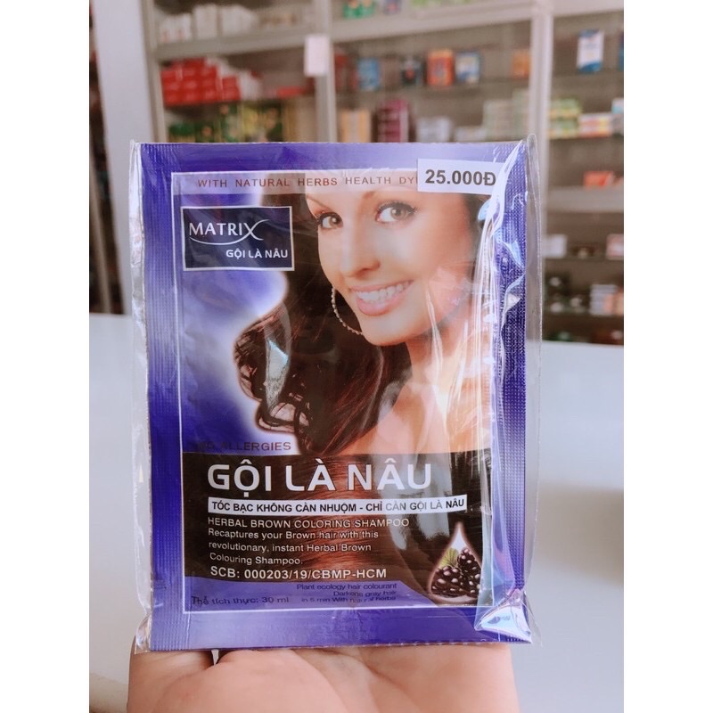 [HCM]Gội là đen Gội là nâu Matrix H/10gói