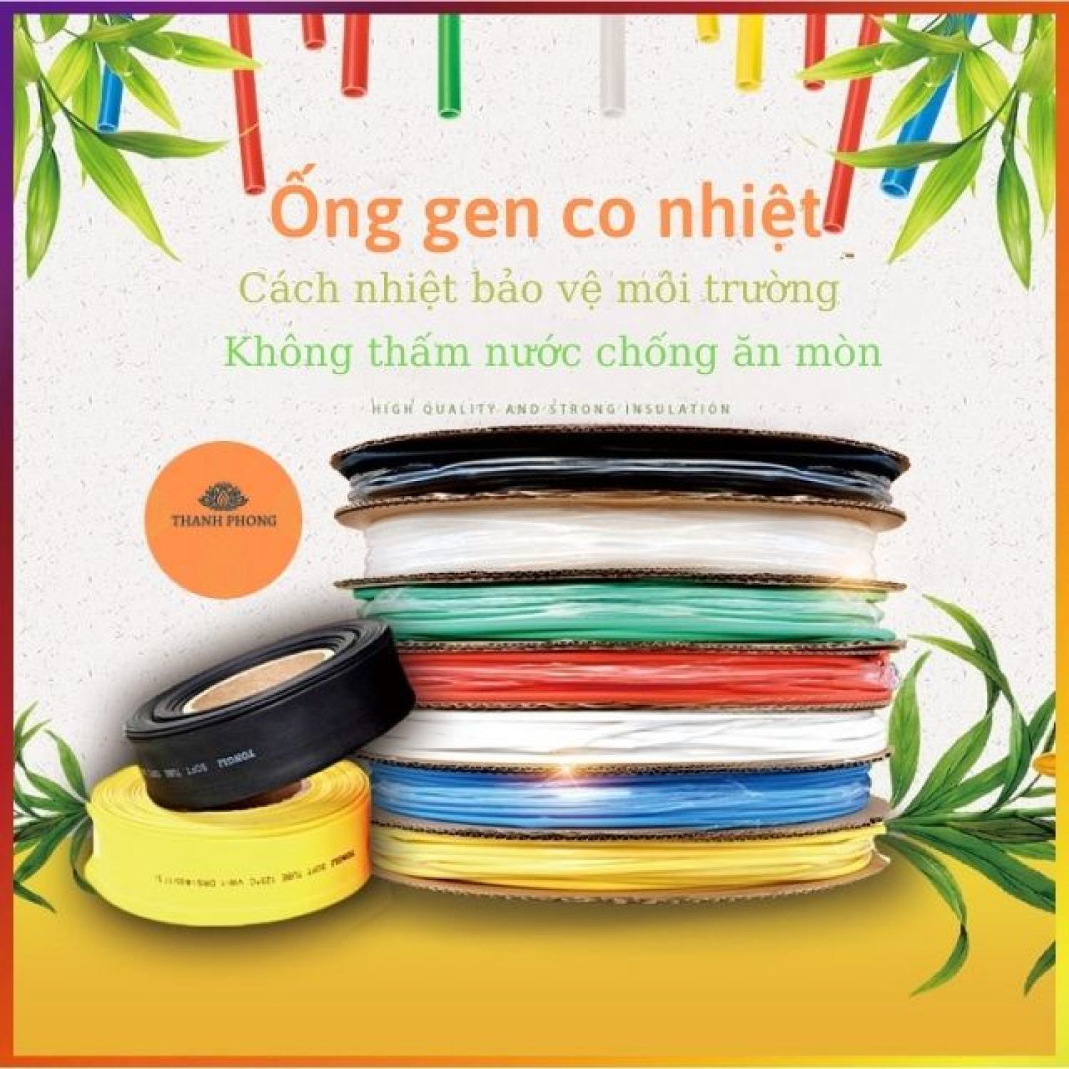 Ống Gen Co Nhiệt Phi 1 đến Phi 50 4 Màu ( Giá Cuộn )
