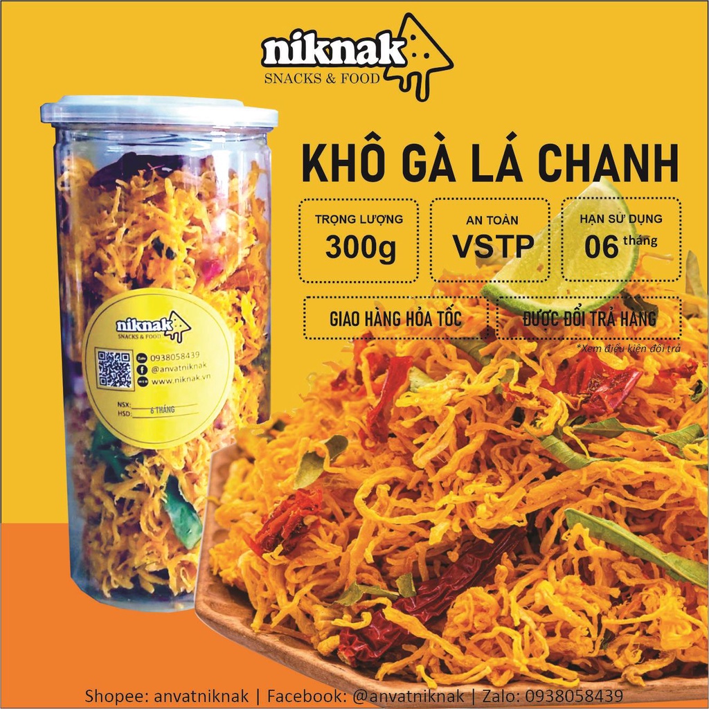 Khô gà lá chanh 300g