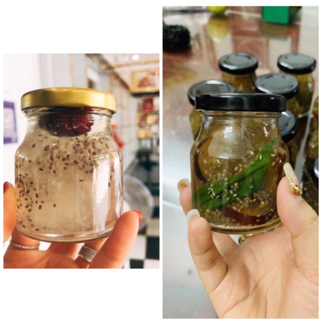 3 bộ 12 hũ thủy tinh nắp kim loại 100ml