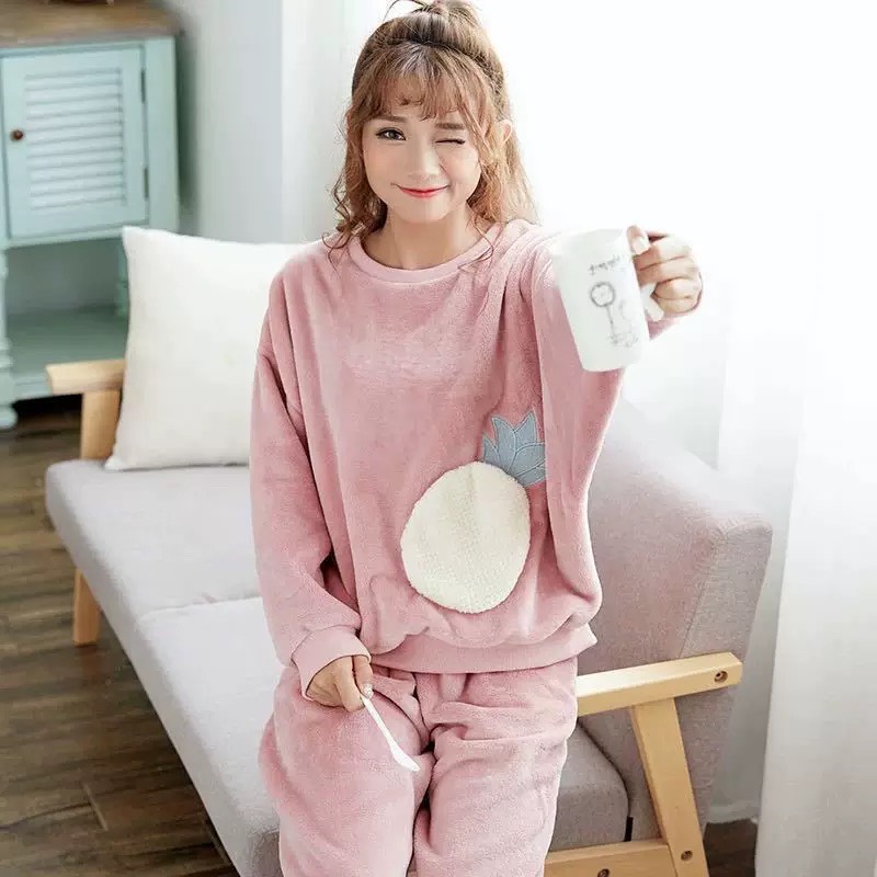 Bộ Mặc Nhà Bông Ấm Áp Siêu Mềm Mịn