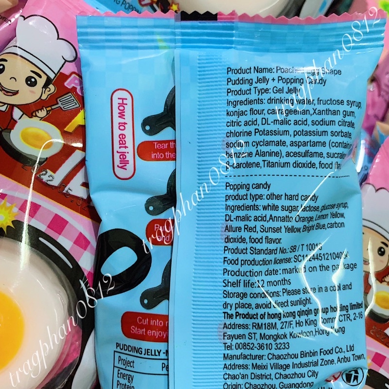 Pudding thạch nổ hình chảo chiên trứng ốp la (gói 26g)