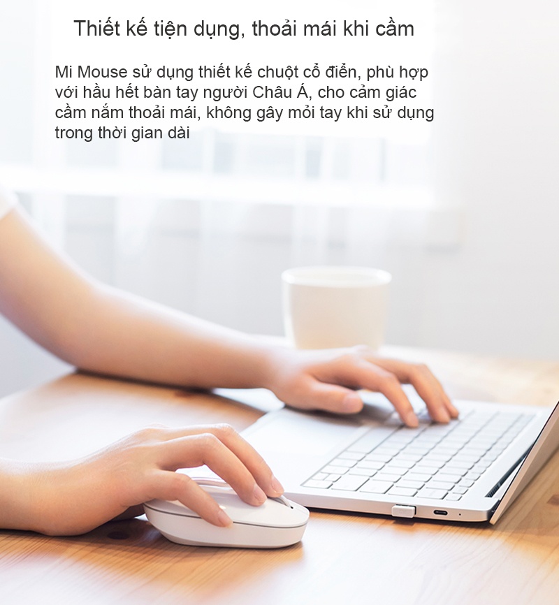 Chuột Không Dây Xiaomi Gen 2 Thiết kế nhỏ gọn, Tương Thích Nhiều Thiết Bị, Nút Bấm Êm, Độ nhạy đạt chuẩn, Chuột máy tính không dây, chuột máy tính, chuột văn phòng, chuột silent