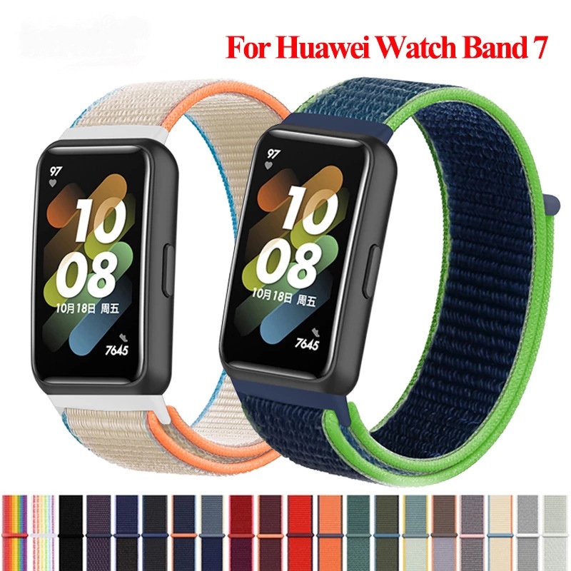 New Nylon Strap for Huawei Band 7 Sport Woven Bracelet Adjustable