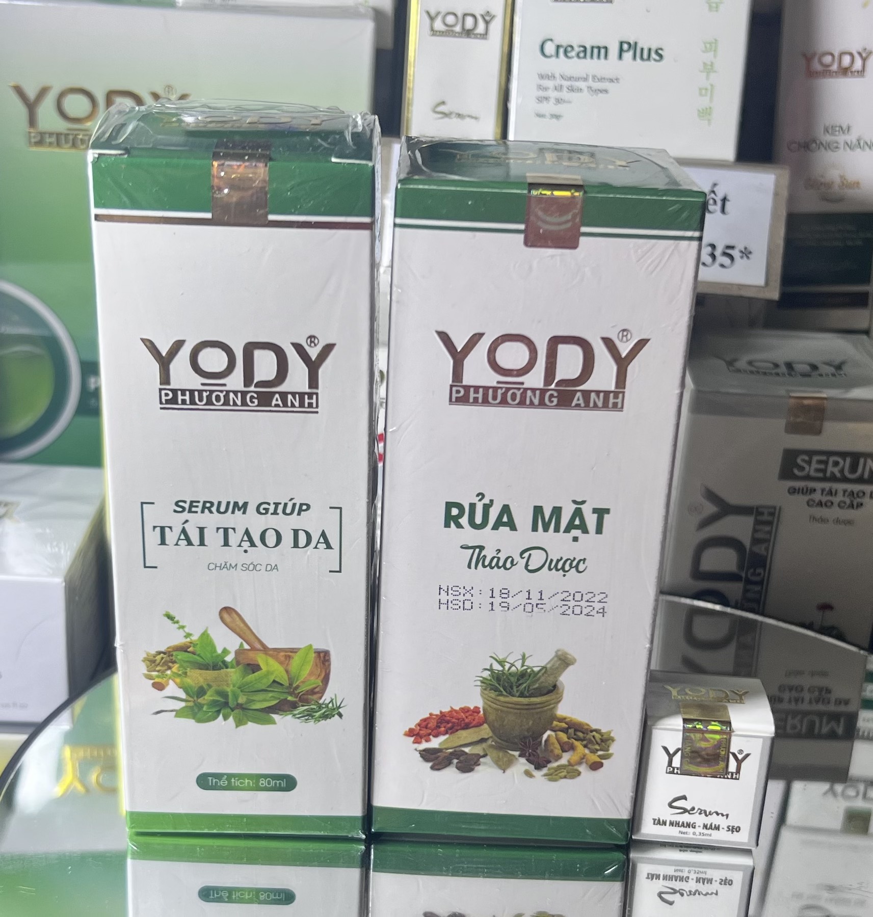 Combo Yody White Phương Anh Tái Tạo Da và Bột Rửa Mặt - Bộ đôi làm sạch mụn sạch nhờn tái tạo da