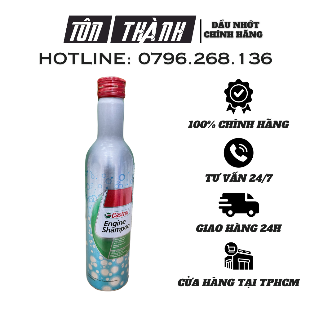 [Hàng Chính Hãng] Dung dịch súc rửa động cơ Ô Tô Castrol ENGINE SHAMPOO (300 ml) - Mẫu Mới Chai Nhựa