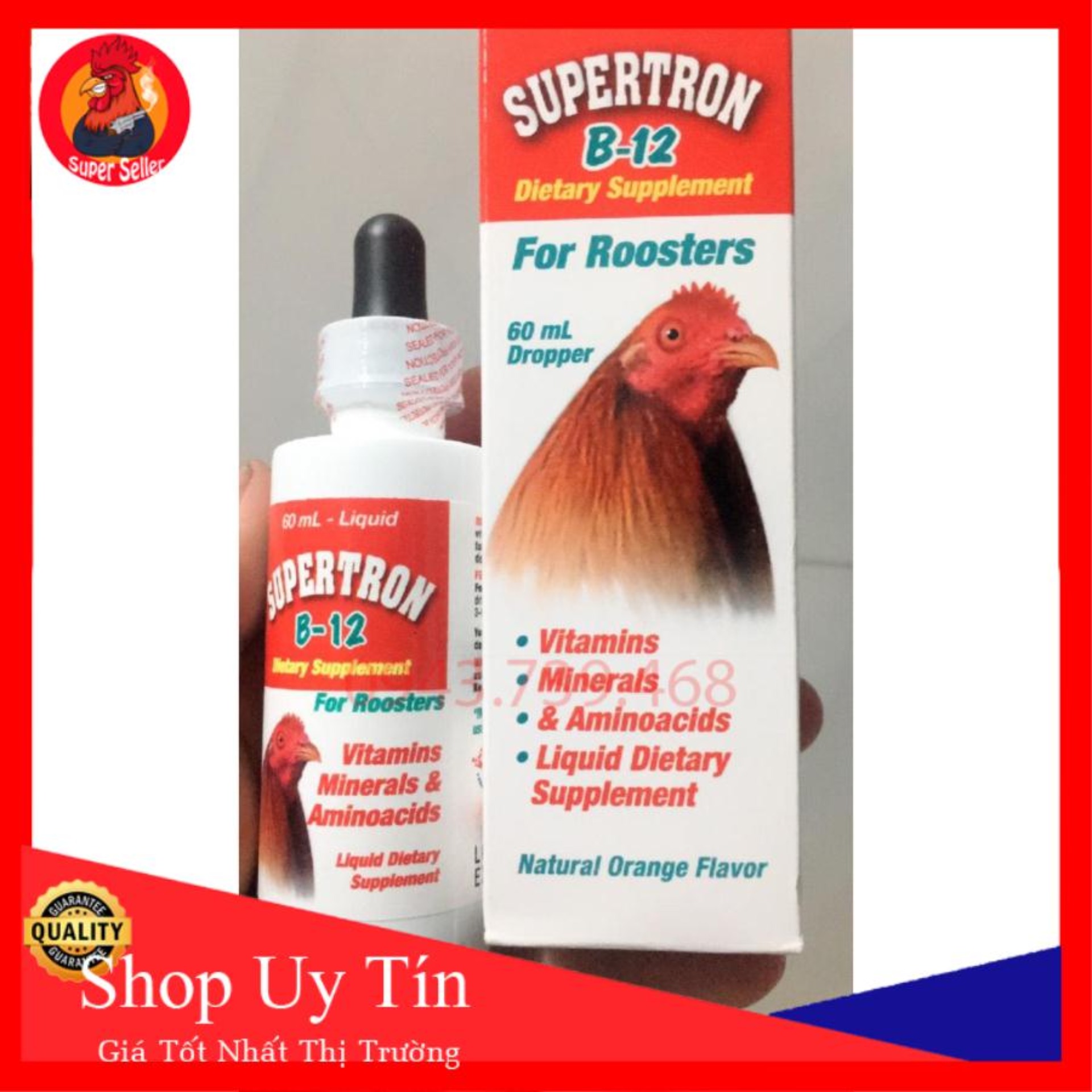 SuperTron B12 60ml -nuôi gà chế độ đá dạng nhỏ giọt
