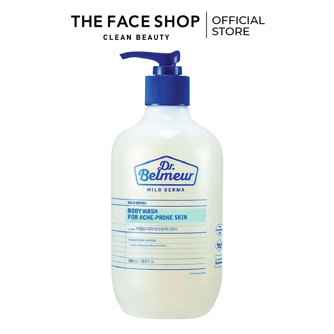 Sữa tắm dưỡng ẩm cho da nhạy cảm dr.belmeur mild derma body wash for acne-prone skin 500ml