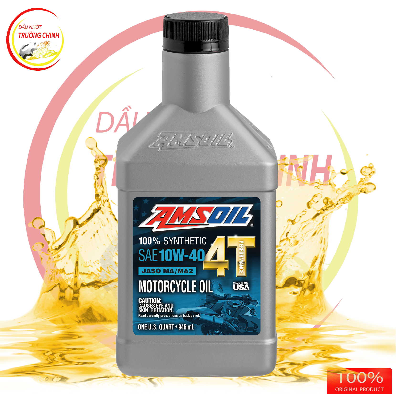 NHỚT AMSOIL 10W40  4T PERFORMANCE - DÀNH CHO XE SỐ