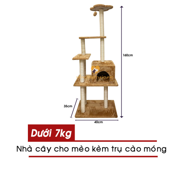 Cat Tree – Nhà Cây Cho Mèo Kèm Trụ Cào Móng - Hàng có sẵn – Mã CT00001 – [Nông Trại Thú Cưng] - 1 ĐỔI 1 LỖI KỸ THUẬT