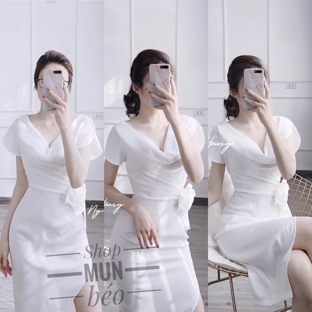 VÁY ĐẦM BODY TRỄ NGỰC EO ĐÍNH HOA CAO CẤP