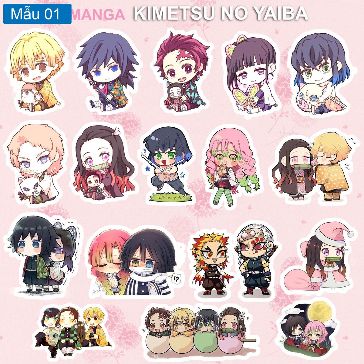 HCM]Sticker/ hình dán anime Kimetsu No Yaiba / Diệt quỷ Cứu Nhân ...