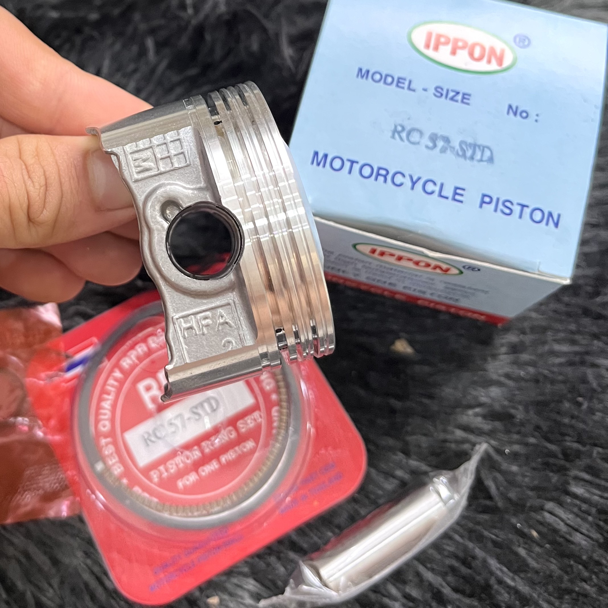 Piston bạc ắc trái 57 mm Exciter 135 150 ex150 Ex135