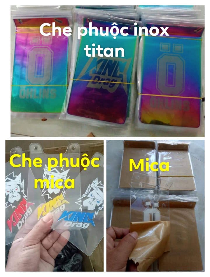 che phuôc sau các dòng xe exciter-winner-satria.v.v...( có mica và inox xi titan các bạn chọn nhé)