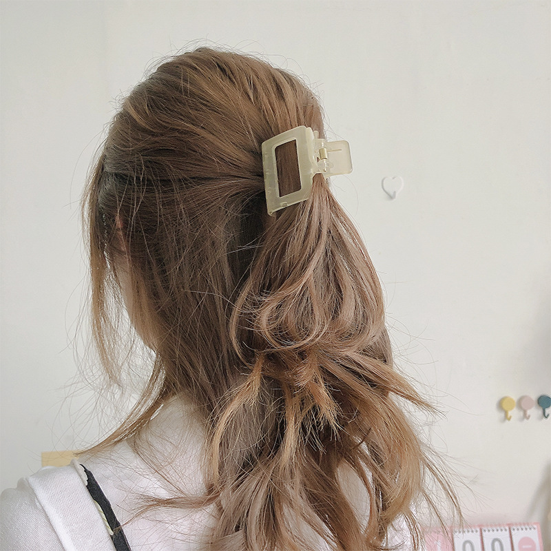Korean women's acetate square hairpin