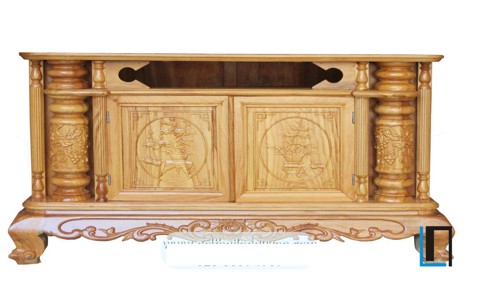 [Trả góp 0%] Kệ Tivi Cổ Điển Gỗ Gõ Đỏ Đẹp Giá Rẻ 1m4, kệ gỗ để tivi , kệ trang trí