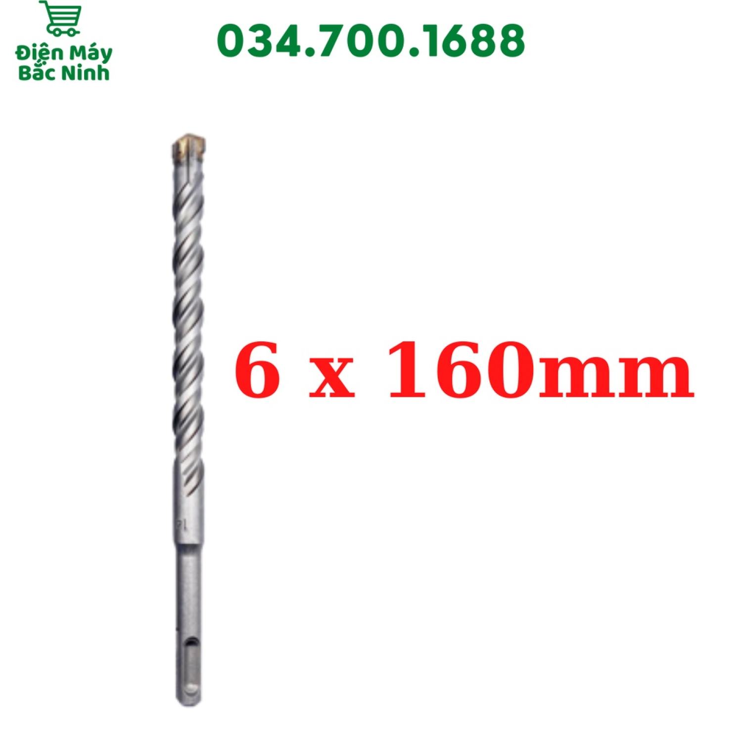 Mũi khoan bê tông 4 cạnh mũi khoan đa năng phi 6 8 10 12 14 16 senkyo