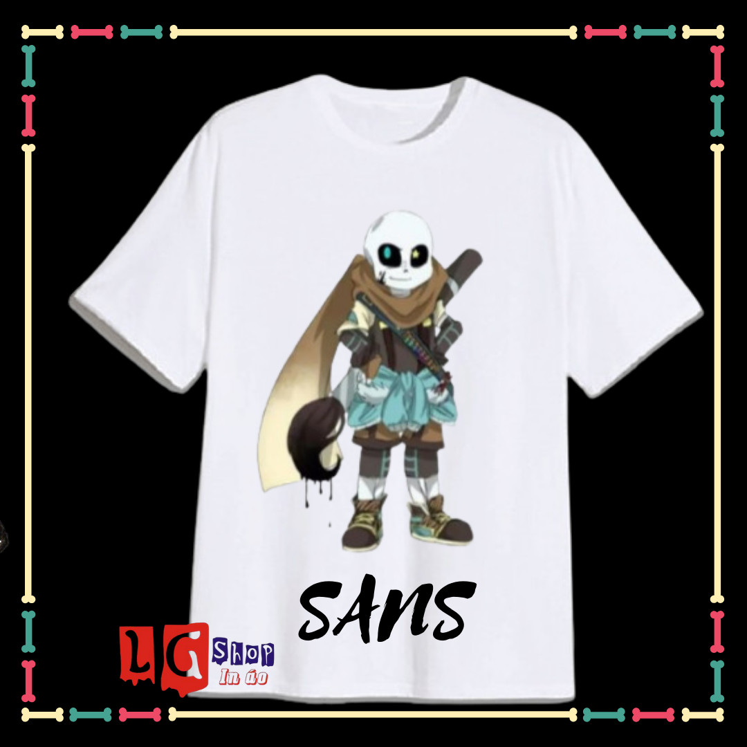 Áo Thun In hình Ink Sans Undertable cho bé trai, bé gái, đủ màu sắc, đủ size áo từ 10kg đến 90kg-Tặng Kèm Huy hiệu Ink Sans