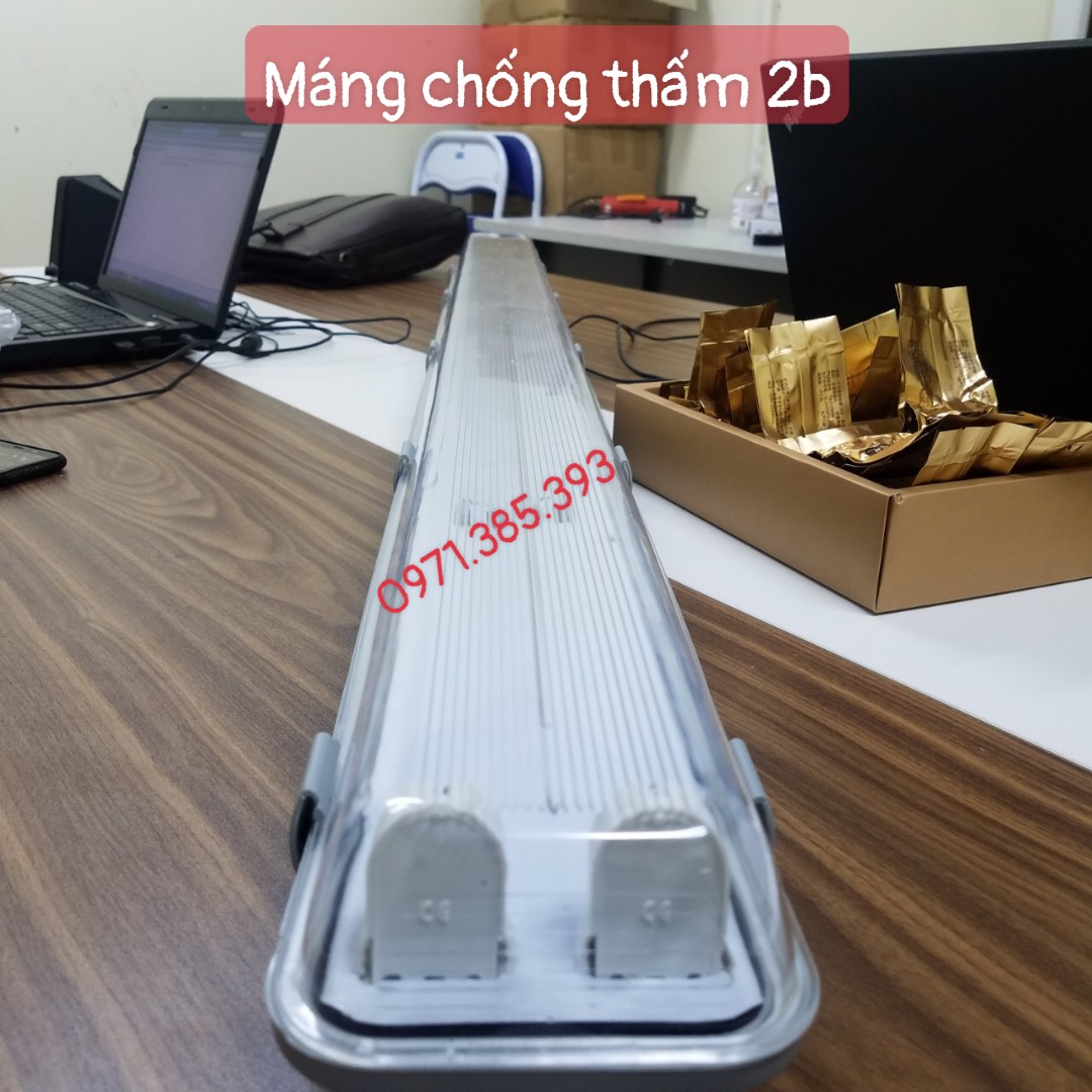 Máng đèn chống thấm, chống ẩm đôi 2 bóng 1.2m